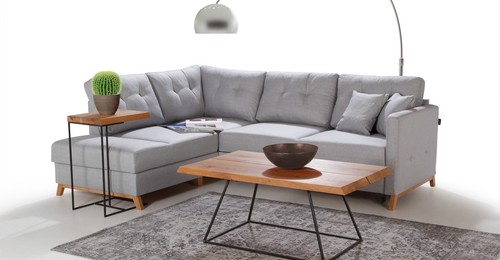 Ecksofa stoff form - stoff, l-form