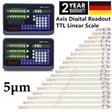 Digital Linear Scale 2/3-Achsen-Anzeige DRO Display Mill Lathe EDM 100-1000MM DE