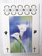 3D Grußkarte FADENGRAFIK mit Umschlag * Trauer * Trauerkarte 02