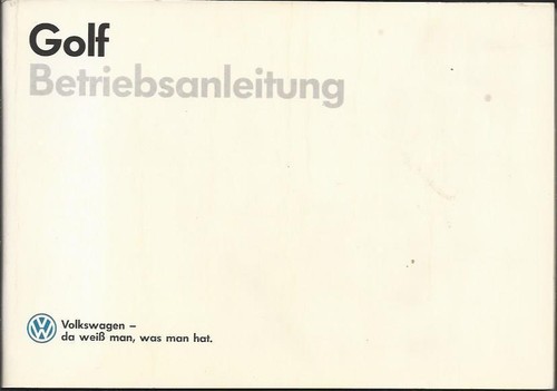 Betriebsanleitung golf - betriebsanleitung,