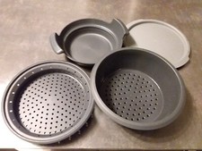 **Tupperware**  Große Auflösung !!  Dampfgarer Micro-Gourmet für Mikrowelle Grau