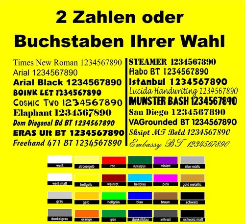 Selbstklebende zahlen - 2,