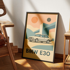 BMW E30 Poster A3 – Bauhaus