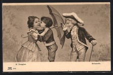 Künstler-AK Hermann Torggler: Belauscht 1909 