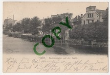 AK Halle Saale: Badeanstalten auf der Saale. Gel. 1904