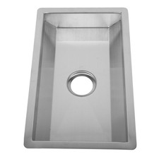 Kleine Edelstahl-Küchenspüle