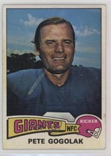 1975 Topps Pete Gogolak #449