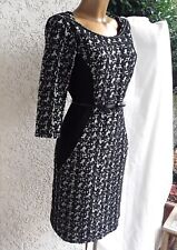 Comma Winter kleid 36 langarm Herbst  schwarz grau wie neu