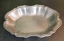 Alte, hochwertige Massive Schale Obstschale Zinn Metalars Italy 34cm Lang
