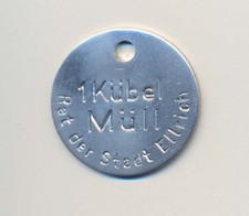 (Nr. 338 ) DDR-Müllmarke aus Ellrich -rund-