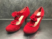 Stöckelschuhe - MODE QUEEN - Pumps - Rot - mit Klettverschluß - Größe 41