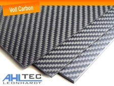 Carbon Platte 3mm / CFK Kohlefaser / Köper Voll Carbon / Größe wählbar
