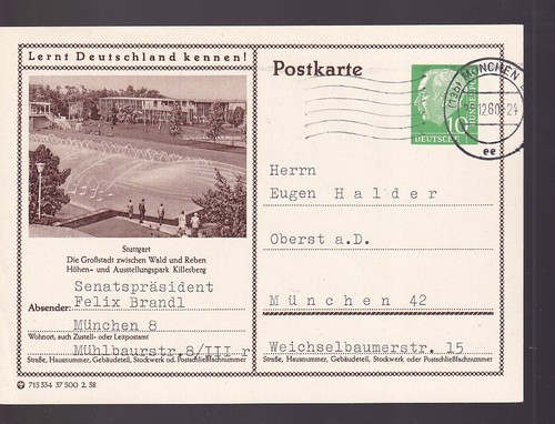 Bund bildpostkarte 2 - p, 24/2.58