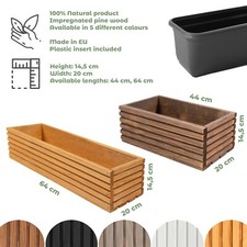 Blumenkasten aus Holz Pflanzkasten Blumentopf Kräutertopf für zu Hause Garten