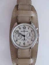 Bell & Ross B & R Vintage BR 126 Automatik Creme Beige Dial Desert Type Armband