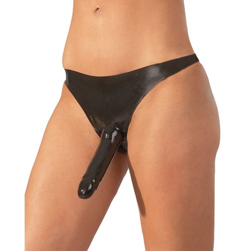 Latex slip mit dildo damen - slip,