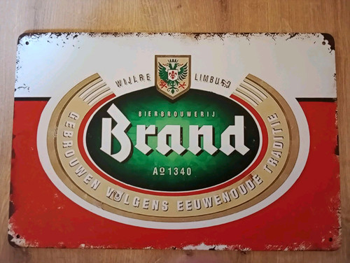 Brand blechschild 30x20cm bier - brand,