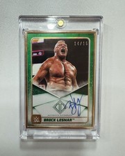WWE Brock Lesnar On Card Auto /15 Topps Transcendent