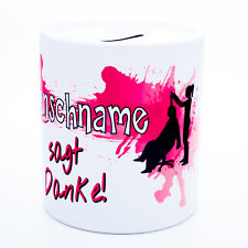 Friseurin Spardose Tringeld Dose mit Namen Geschenk Trinkgeldkasse Friseurbedarf