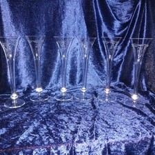 6 edle Champagnerflöten im