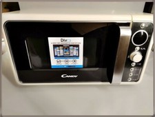 Candy DIVO G25CC Retro Design Mikrowelle Aluminium 25L Creme freistehend 