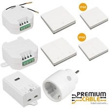 Funkschalter System KINETIC Funk-Wand-schalter & Funk-Empfänger !batterielos!