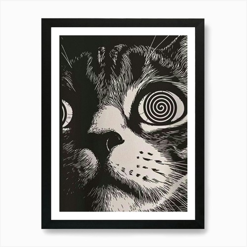 Katze mit spiralaugen - mit,