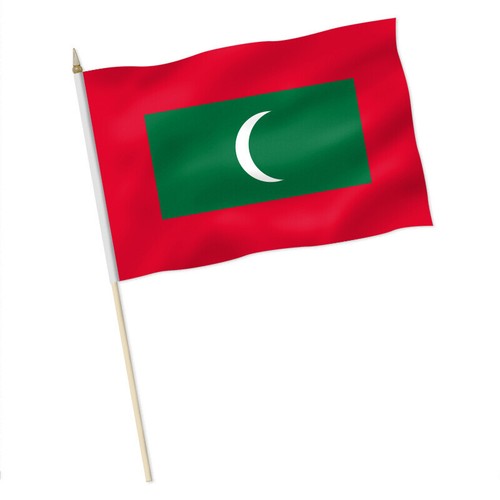 Malediven flagge stockfahne - malediven,