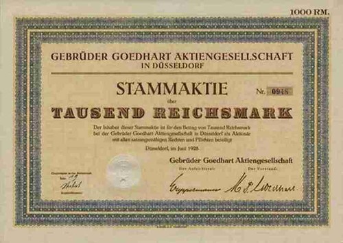 Gebrüder goedhart 1928 - ag,