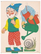 Zwerg Gartenzwerg Gießkanne