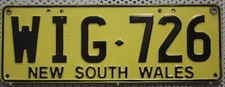 Australien Nummernschild New South Wales KFZ Kennzeichen Australia Schild WIG726