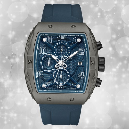 Police herrenuhr silikon blau - police,