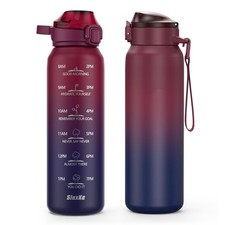 Trinkflasche Edelstahl 500ml mit Griffe, 0.5Liter Thermosflasche mit Auslaufs...