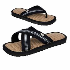 CINNEA® Wellness Zimtlatschen Jute Zehentrenner Pantoletten gegen Fußschweiß