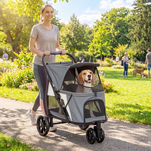 Pawhut hundewagen faltbar - hundewagen,