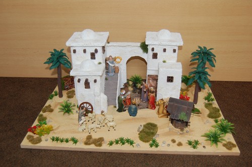 Orientalische weihnachtskrippe - orientalische,