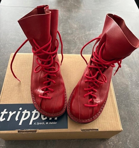 Knallrote trippen stiefelette - knallrote,