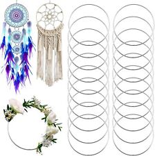 HOSPAOP 20 Stück Metallringe zum Basteln 20cm, Drahtringe Deko Ringe Makramee 