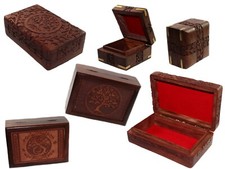 Budawi® Holzkiste mit Keltischen Gravuren aus Palisanderholz Truhe Box Schatulle