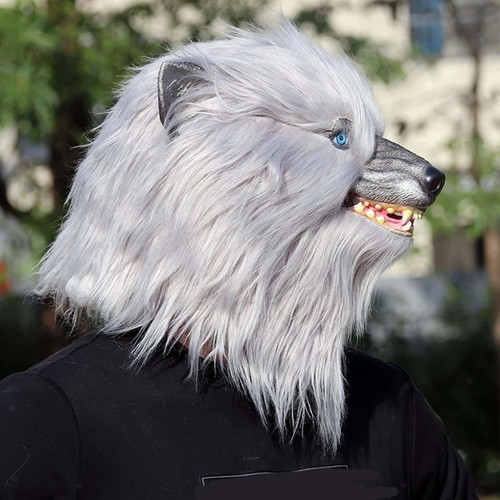 Latex wolf kopf maske - latex,