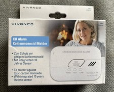 VIVANCO Kohlenmonoxid CO Vergiftung Alarm Melder NEU OVP