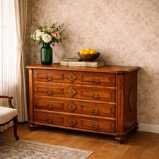 Antike Barocke Kommode Walnuss