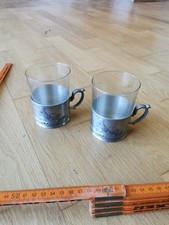 Teegläser Aus Zinn Verziert