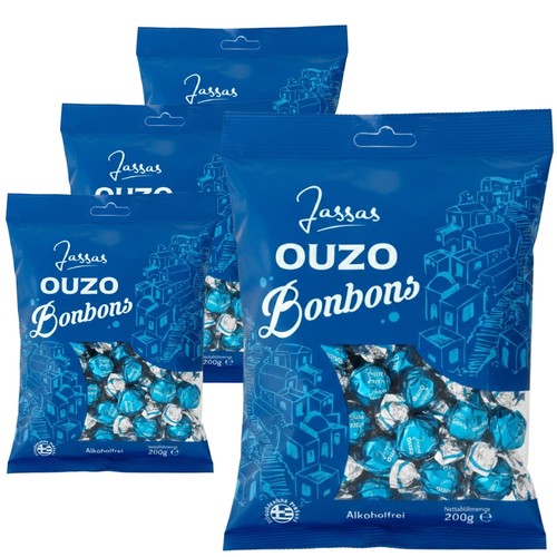 Jassas ouzo bonbons 200g - jassas, 4×200g