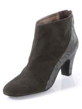 Alba Moda Stiefelette Stiefel Leder Damenschuhe anthrazit 39 5,5