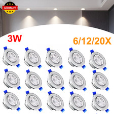 6/12/20X LED Einbauleuchte 3W