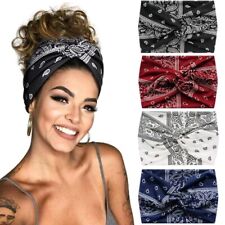 Haarband Stirnband Damen Breit Sommer Weich Stretch Dehnbar Bandana Sport Knoten