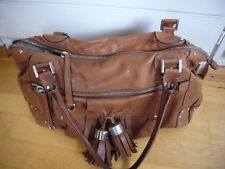 ??Luella Bartley, Designer Handtasche mit großen Quasten Cognac Braun #Vintage