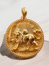 22k Gold geflochten Kaiser Löwe & Sonne Wappen Perser Farvahar Pahlavi Schah