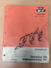 Massey Ferguson MF Beetpflug 793 Meißelscharpflug 794 Ersatzteilliste K37